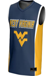ProSphere West Virginia Mountaineers Youth Authentic Blue Basketball Jersey