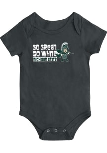 Colosseum Michigan State Spartans Baby Black Baby Sparty Short Sleeve One Piece