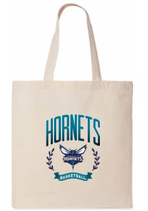 Charlotte Hornets White Canvas Tote