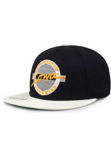 Iowa Hawkeyes Black 2T Original Retro Circle Wool Blend Mens Snapback Hat