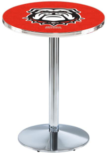 Georgia Bulldogs Mascot Chrome Round Base Pub Table