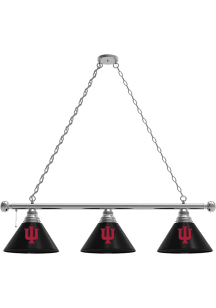 Indiana Hoosiers 3 Shade Silver Billiard Lamp