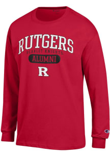 Champion Rutgers Scarlet Knights Red Alumni Pill Jersey Long Sleeve T Shirt