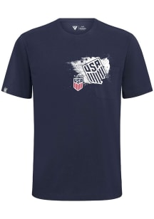 Levelwear USWNT Navy Blue Focal Blasted Short Sleeve T Shirt