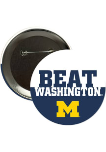 Michigan Wolverines BEAT Washington 3" Button - Navy Blue