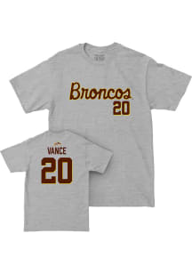 Meredith Vance Western Michigan Broncos Grey NIL Script Short Sleeve Player T Shirt