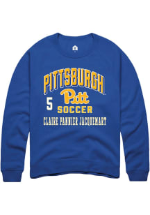 Claire Pannier Jacquemart Pitt Panthers Mens Blue NIL Arch Logo Player Crew