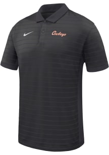 Nike Oklahoma State Cowboys Mens Black Victory Stripe Short Sleeve Polo