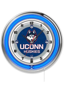 UConn Huskies 19in Neon Wall Clock