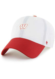 47 Wisconsin Badgers Modernia Clean Up Adjustable Hat - White