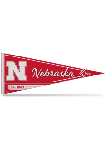 Nebraska Cornhuskers Line Est. 12x30 Pennant - Gold