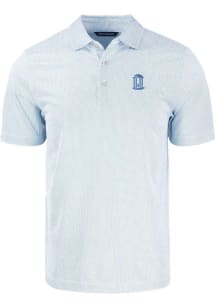 Cutter and Buck North Carolina Tar Heels Mens Light Blue Symmetry Well Short Sleeve Polo