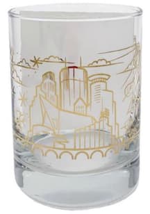 Minnesota Skyline Gold Foil Rock Glass - Gold