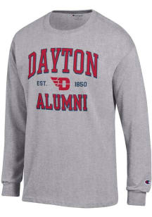 Champion Dayton Flyers Grey Est Alumni Jersey Long Sleeve T Shirt