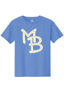 Summit Sportswear Myrtle Beach Pelicans Youth Light Blue Primary Logo Short Sleeve T-Shirt