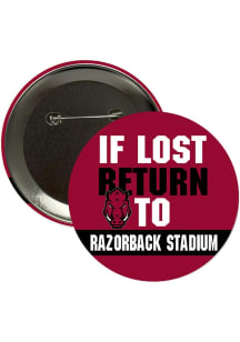 Arkansas Razorbacks 3" Smash Em' Hogs Button - Red