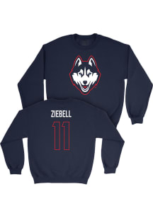 Allie Ziebell UConn Huskies Mens Navy Blue NIL Player Crew