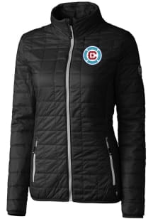 Cutter and Buck Chicago Fire Womens Black Rainier PrimaLoft Heavy Weight Jacket