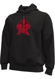 Under Armour Maryland Terrapins Mens Black Vault Testudo Chenille Long Sleeve Hoodie