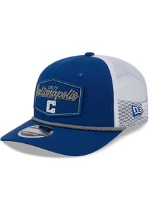 New Era Indianapolis Colts Patch 9SEVENTY Stretch Snap Trucker Adjustable Hat - Blue