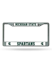 Michigan State Spartans Premium Chrome License Plate Frame - Silver