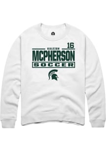 Kaleigh Mcpherson Michigan State Spartans Mens White NIL Stacked Box Player Crew