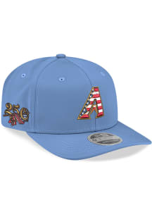 New Era Arizona Diamondbacks Americana Stretch Snap 9SEVENTY Adjustable Hat - Light Blue