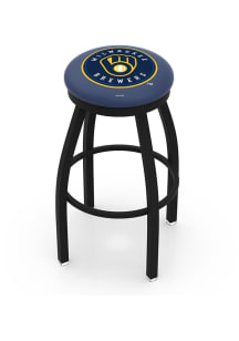 Milwaukee Brewers Black Pub Stool - Black