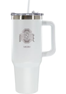 The Memory Company Ohio State Buckeyes Mom 40oz Stainless Steel Tumbler - White