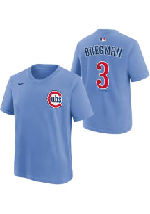 Alex Bregman Chicago Cubs Youth Light Blue Alt NN Player Tee