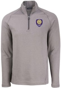 Cutter and Buck Orlando City SC Mens Graphite Pehastin Long Sleeve Qtr Zip Pullover