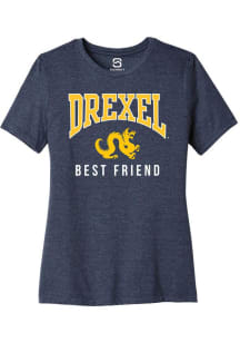 Summit Sportswear Drexel Dragons Womens Navy Blue Best Friend Short Sleeve T-Shirt
