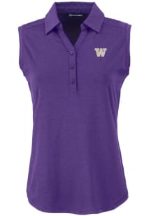 Cutter and Buck Washington Huskies Womens Purple Forge Eco Polo Shirt