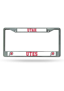 Utah Utes Premium Chrome License Plate Frame - Silver
