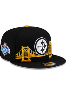 New Era Pittsburgh Steelers Black 2026 NFL Draft 9FIFTY Mens Snapback Hat