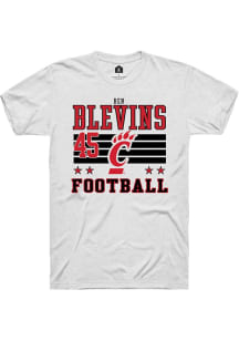 Ben Blevins Cincinnati Bearcats White Football NIL Striped Short Sleeve Player T Shirt