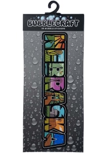 Nebraska Illustrated Letters Bubble Stickers - Black