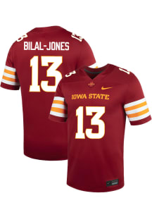Kaleb Bilal Jones  Nike Iowa State Cyclones Cardinal Red NIL Name And Number Football Jersey