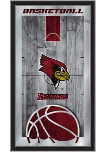 Illinois State Redbirds Basketball Hanging Back Bar Mirror