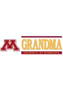 Minnesota Golden Gophers 6x2 Grandma Auto Decal - Maroon