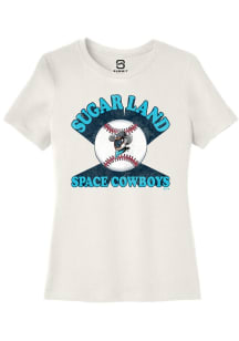 Summit Sportswear Sugar Land Space Cowboys Womens White Soft Arch Short Sleeve T-Shirt