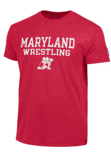 Champion Maryland Terrapins Red Wrestling Short Sleeve Fashion T Shirt