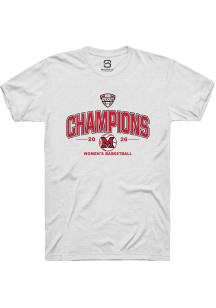 Summit Sportswear Miami RedHawks White MAC 2026 Women's Basketball Champions Short Sleeve T Shirt