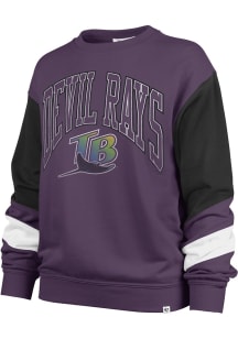 47 Tampa Bay Rays Womens Purple Double Header Crew Sweatshirt