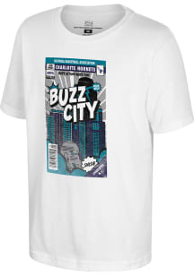 Charlotte Hornets Youth White Comic Book Short Sleeve T-Shirt