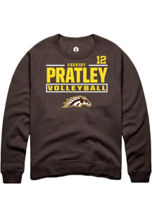 Cassidy Pratley Western Michigan Broncos Mens Brown NIL Stacked Box Player Crew