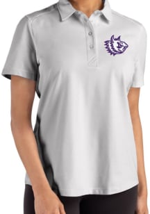 Cutter and Buck TCU Horned Frogs Womens Grey Vault Advantage Short Sleeve Polo Shirt