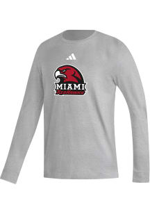 Adidas Miami RedHawks Grey Fresh Long Sleeve T Shirt