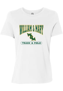 Summit Sportswear William & Mary Tribe Womens White Track and Field Short Sleeve T-Shirt