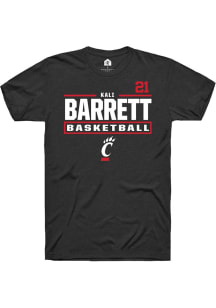Kali Barrett Cincinnati Bearcats Black NIL Stacked Box Short Sleeve Player T Shirt